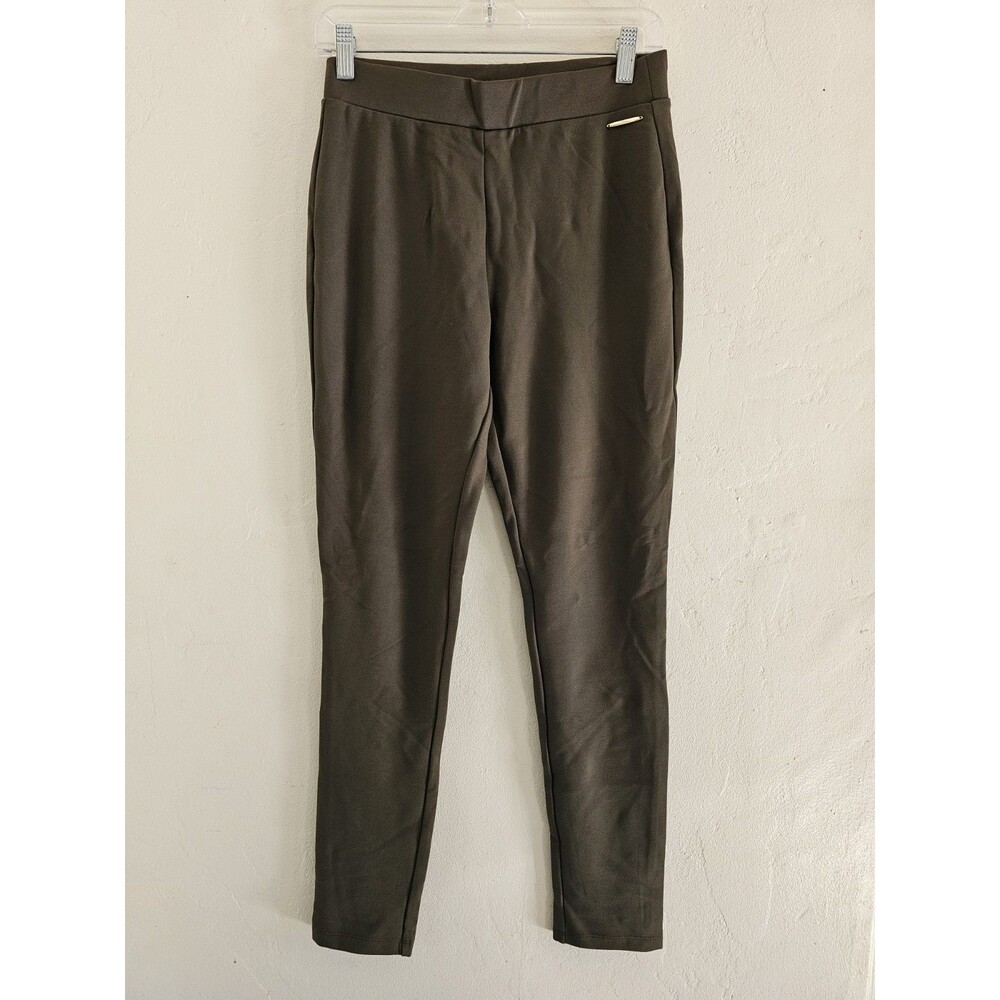 Elie Tahari Women's Green Ankle Leggings Size Medium Pull On Stretch